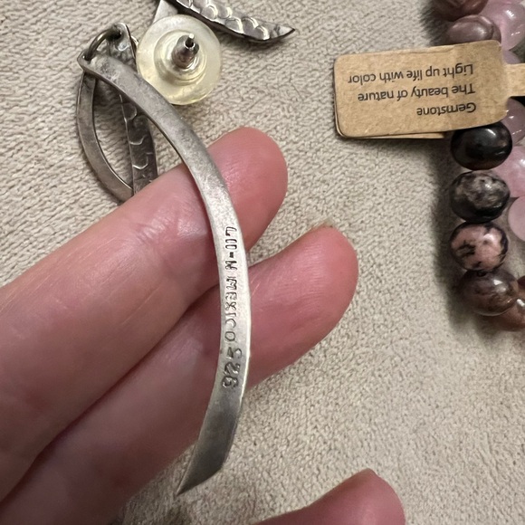 Mexico sterling silver and gemstone bracelet - Picture 4 of 8